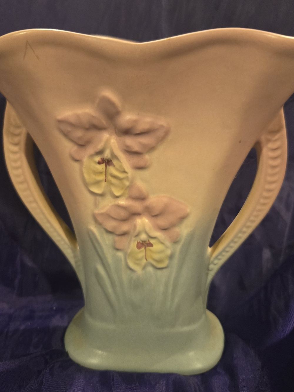 Vintage Hull Pottery Pastel Floral Ceramic Vase